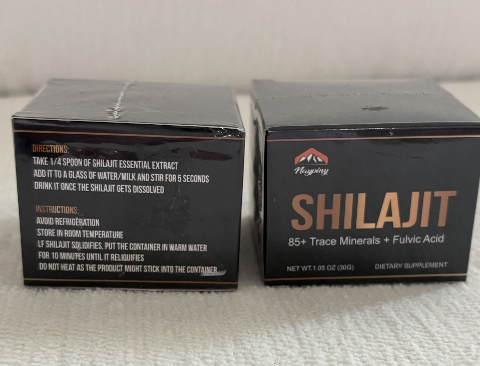 2 Pack NAYPINY Pure Shilajit Resin 85+ Trace Minerals Fulvic Acid 1.05 oz 30g