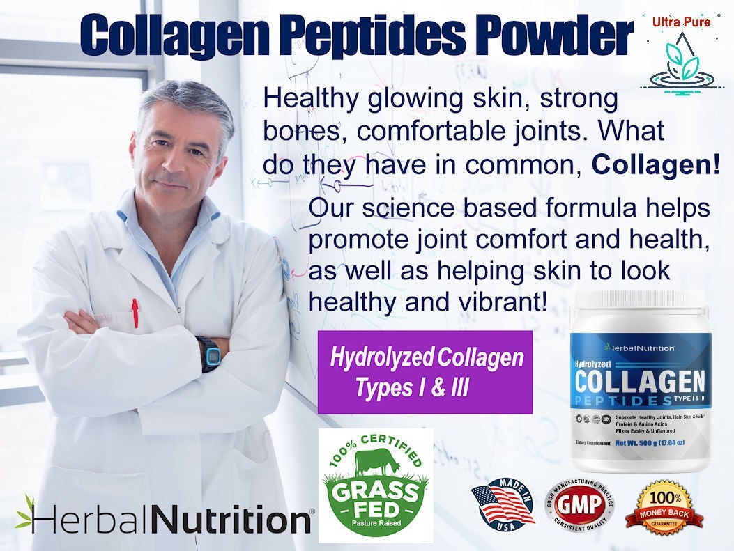 Best Collagen Peptides Powder Provides Vital Proteins For Bones, Joints Skin!