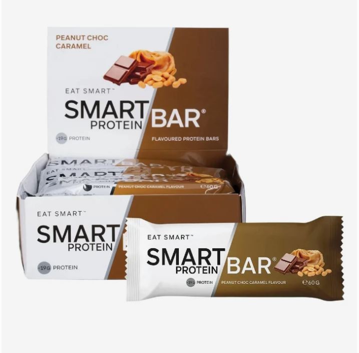 New Smart Protein Bar Peanut Choc Caramel 60g x 12 Bars by Smart Diet Solutions