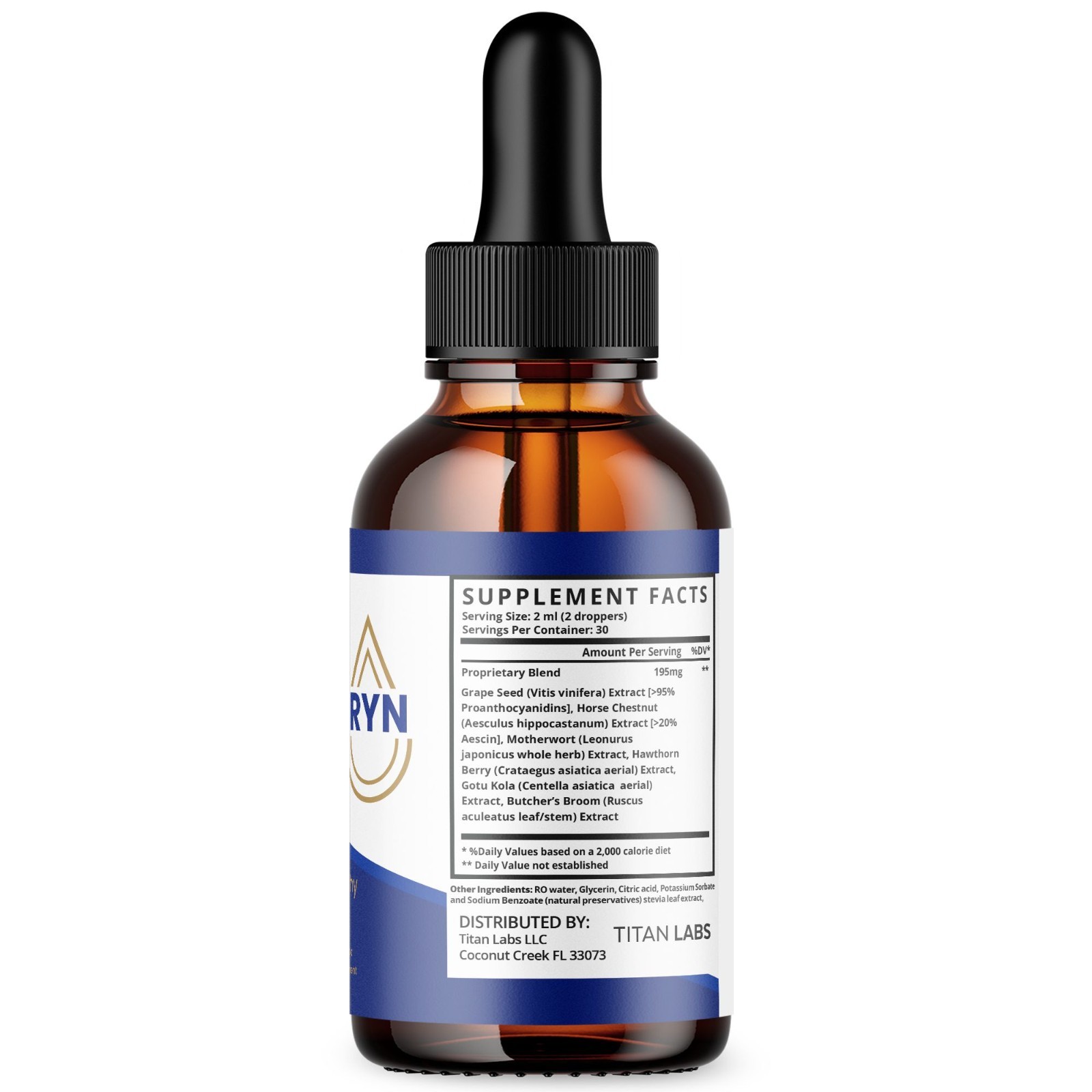(1 Pack) Glyvoryn Blood Support Drops Glyvo Ryn Vitamin Supplement 30 Servings