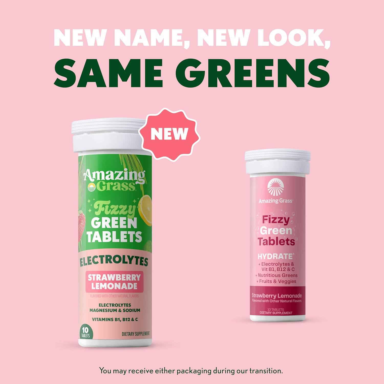 Electrolyte Tablets, Fizzy Greens Water Flavoring Tablet with Vitamins, Hydrate