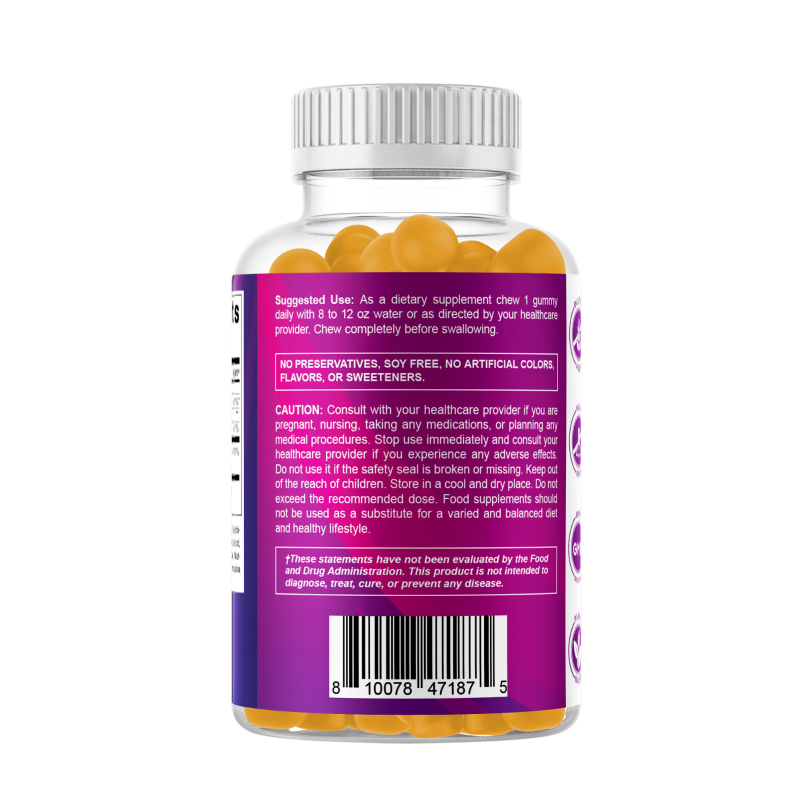 2- Pack Vitamatic Folic Acid Gummies 1000 mcg Vitamin B9 – 120 Vegan Gummies