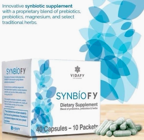 Vidafy Synbiofy Dietary Supplement, Prebiotics & Herbs – 40 Caps Exp 10/2026