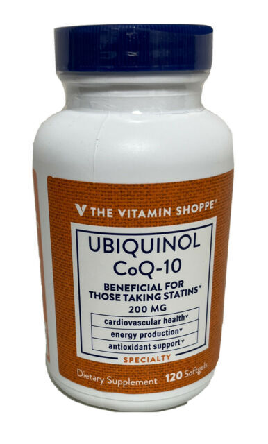 The Vitamin Shoppe Ubiquinol CoQ-10 200mg Heart Health 120 Softgels 2/2026