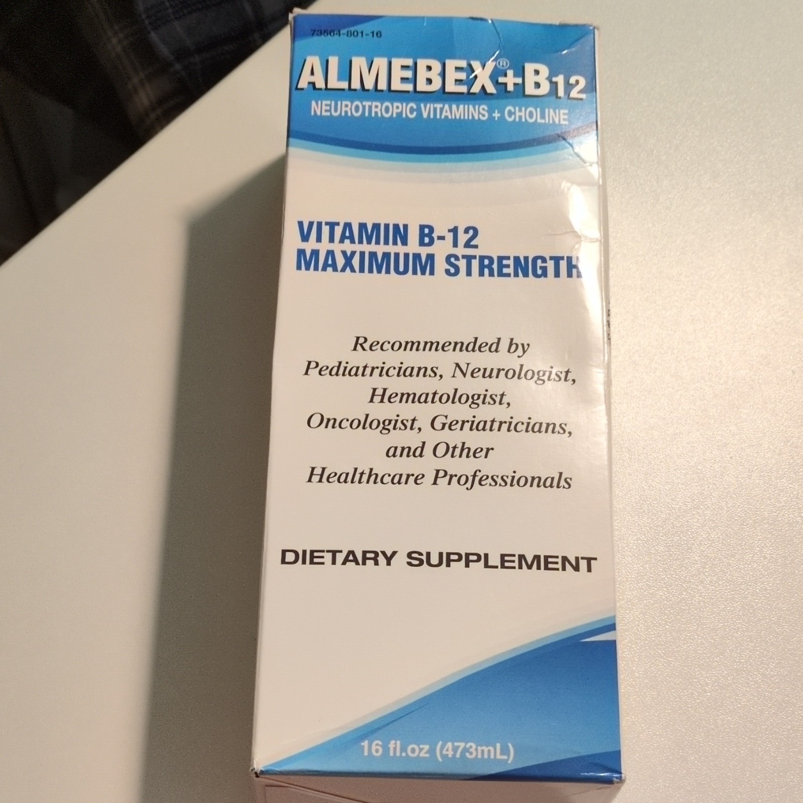 Almebex B12 Neurotropic Vitamins + Choline Liquid Malt 16 fl.oz