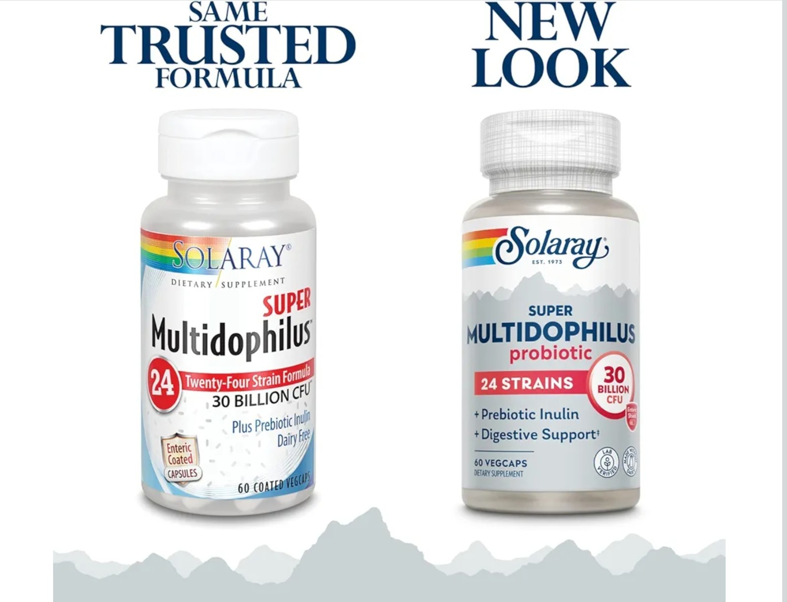 Solaray SUPER MUTIDOPHILUS PROBIOTIC 30 Billion CFU 60 Capsules (BEST BY 07/26)