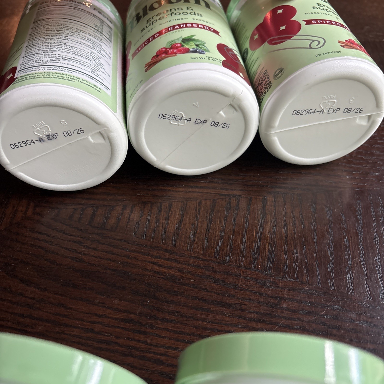 Bloom Greens & Superfoods Powder Spiced Cranberry Vegan HUGE LOT 5.49 oz