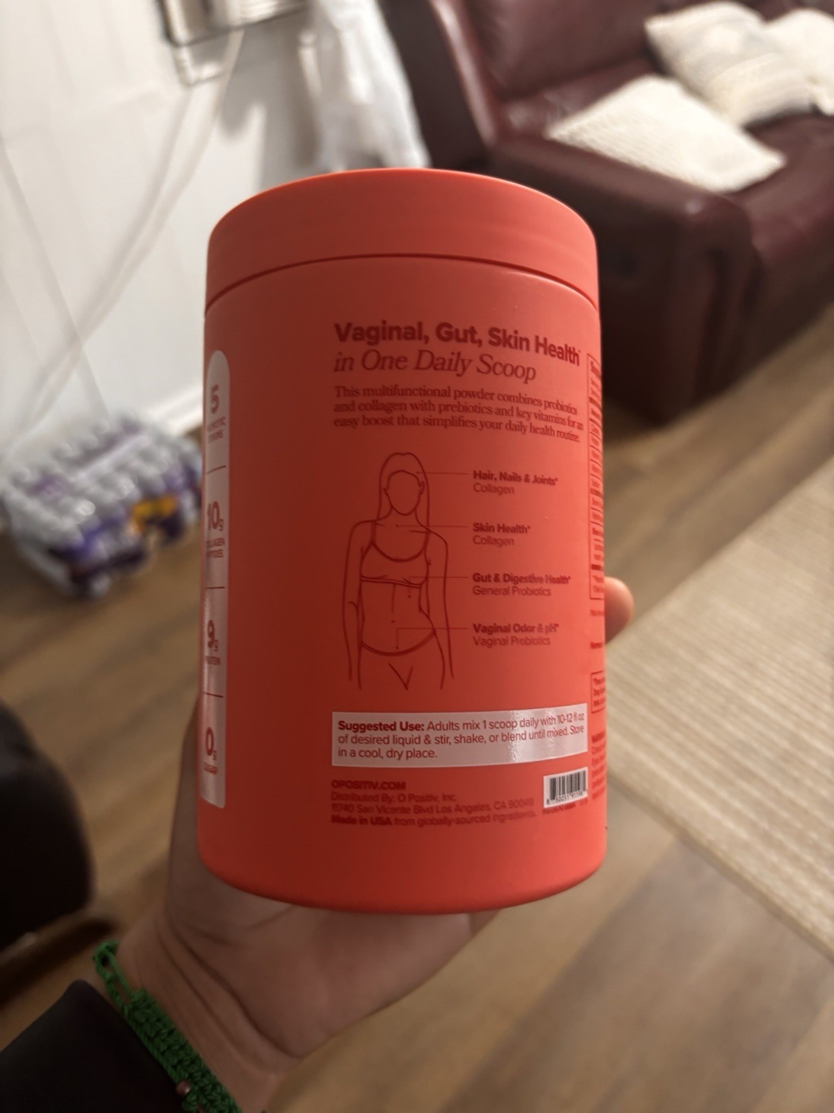 O Positiv Health Probiotic + Collagen Powder Unflavored 0g Sugar Women 7.47oz