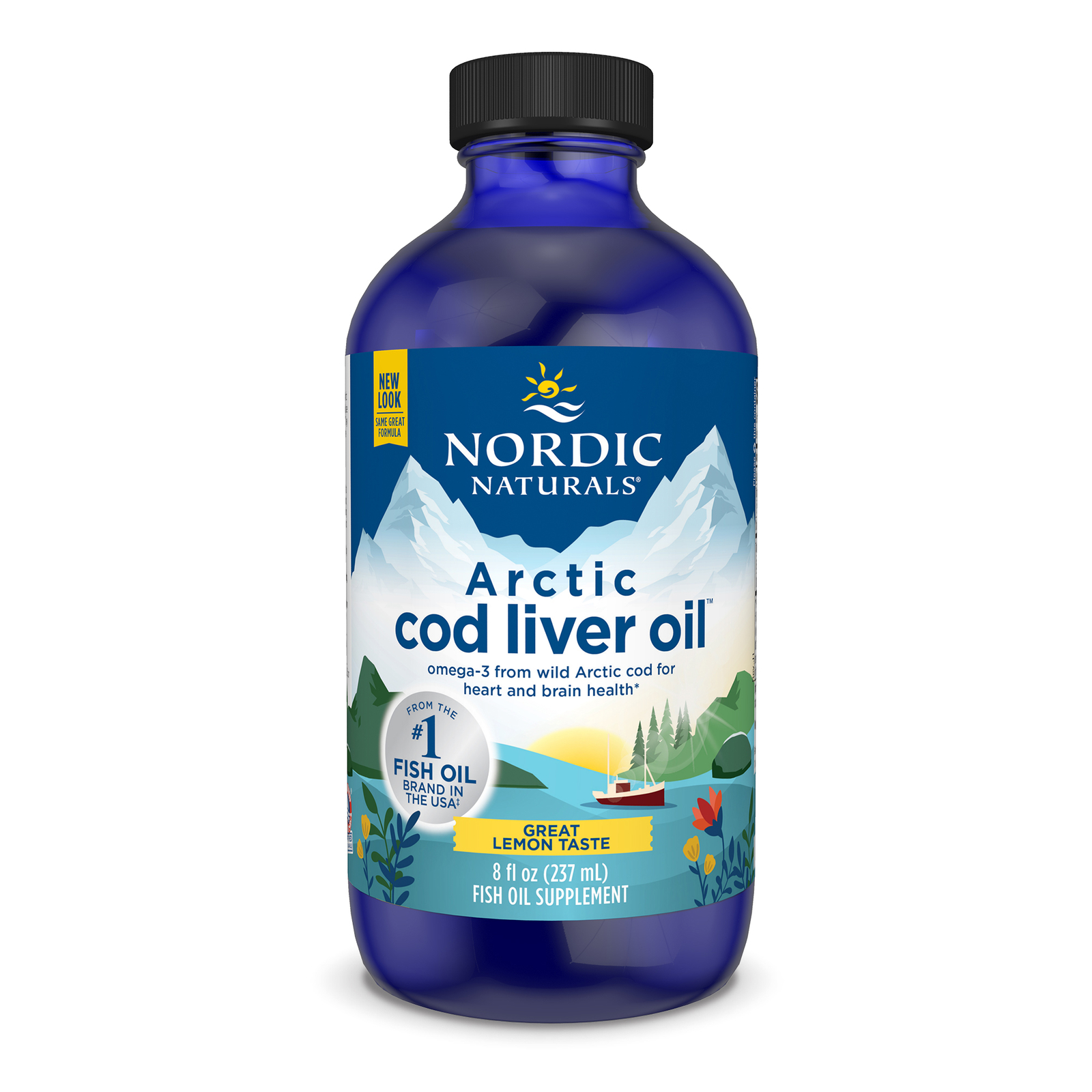 Nordic Naturals Arctic CLO – 100% Wild Cod Liver Oil, Lemon Flavor, 8 Oz
