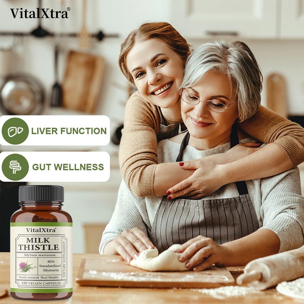 80% Silymarin Milk Thistl – Organic Vegan Capsules 30/60/120 Liver&Immune Health