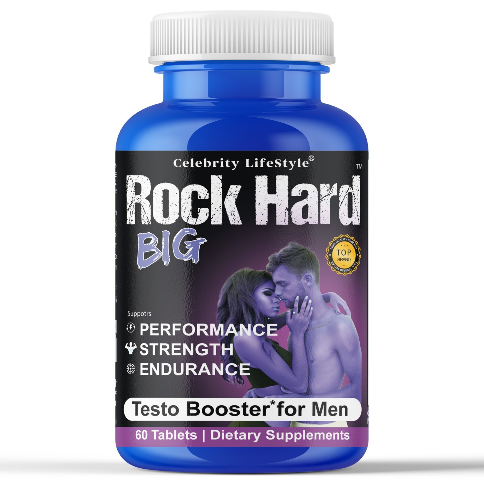 Rock Hard Testosterone Booster Support for Men Libido Stamina Energy 24/12/25