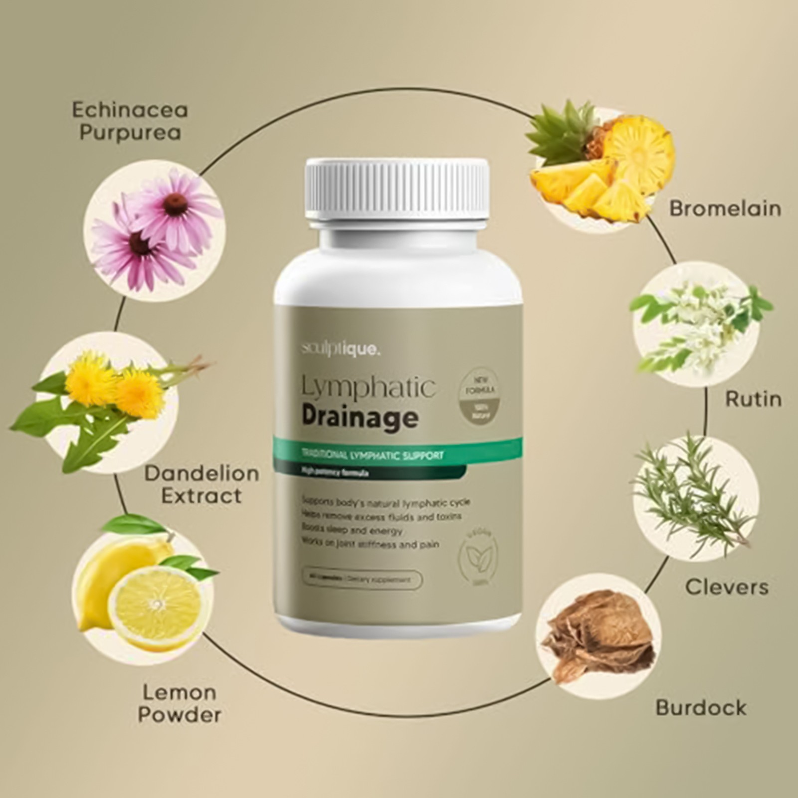 New Maximum Drainage Natural Ct,Sculptique complex 60 Potency Lymphatic Capsules