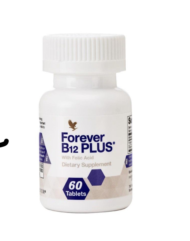 Forever Living B-12 Plus Folic Acid 60 Tabs Brain/Energy Halal/Kosher Exp 9/28