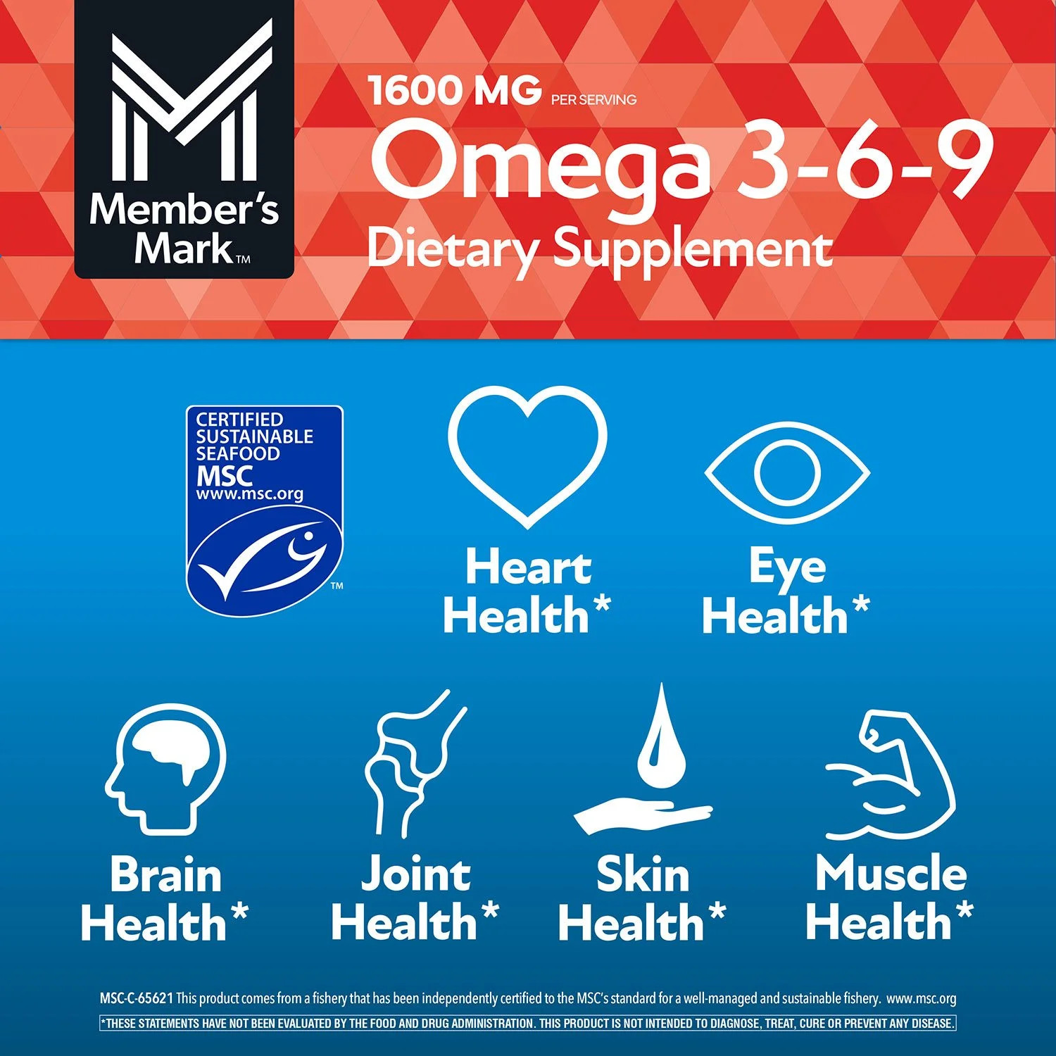 (2-Pack) Omega 3-6-9 Softgels 1600 mg, 300 count — Sustainably sourced Tuna Oil