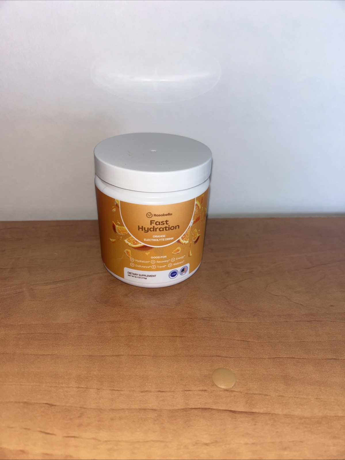 Rosabella Orange Electrolyte Drink Powder 6.1 oz, 30 Servings