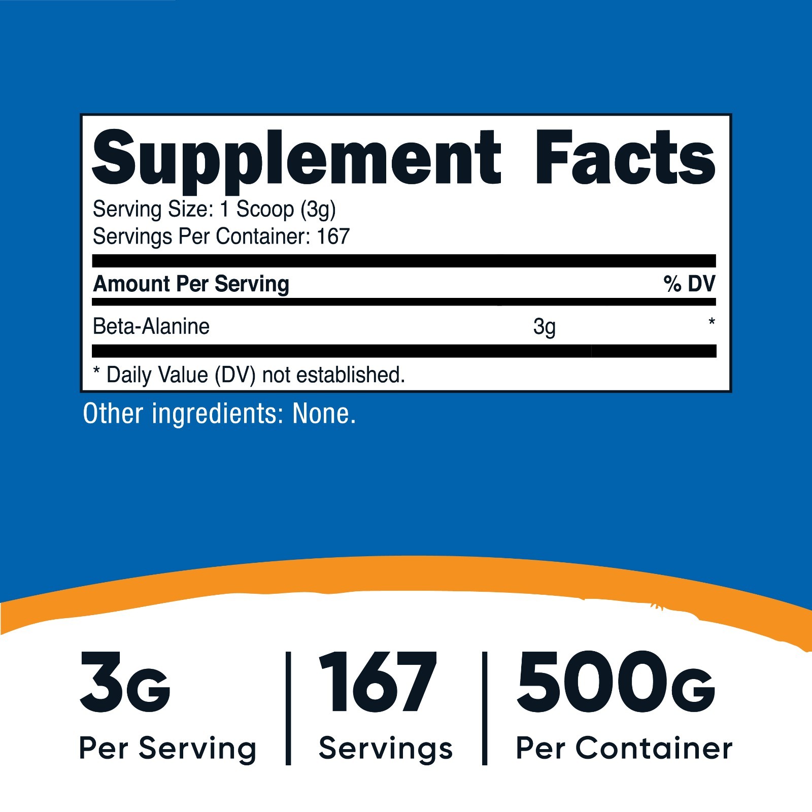 Nutricost Beta Alanine Powder 500 Grams – Pure Beta-Alanine