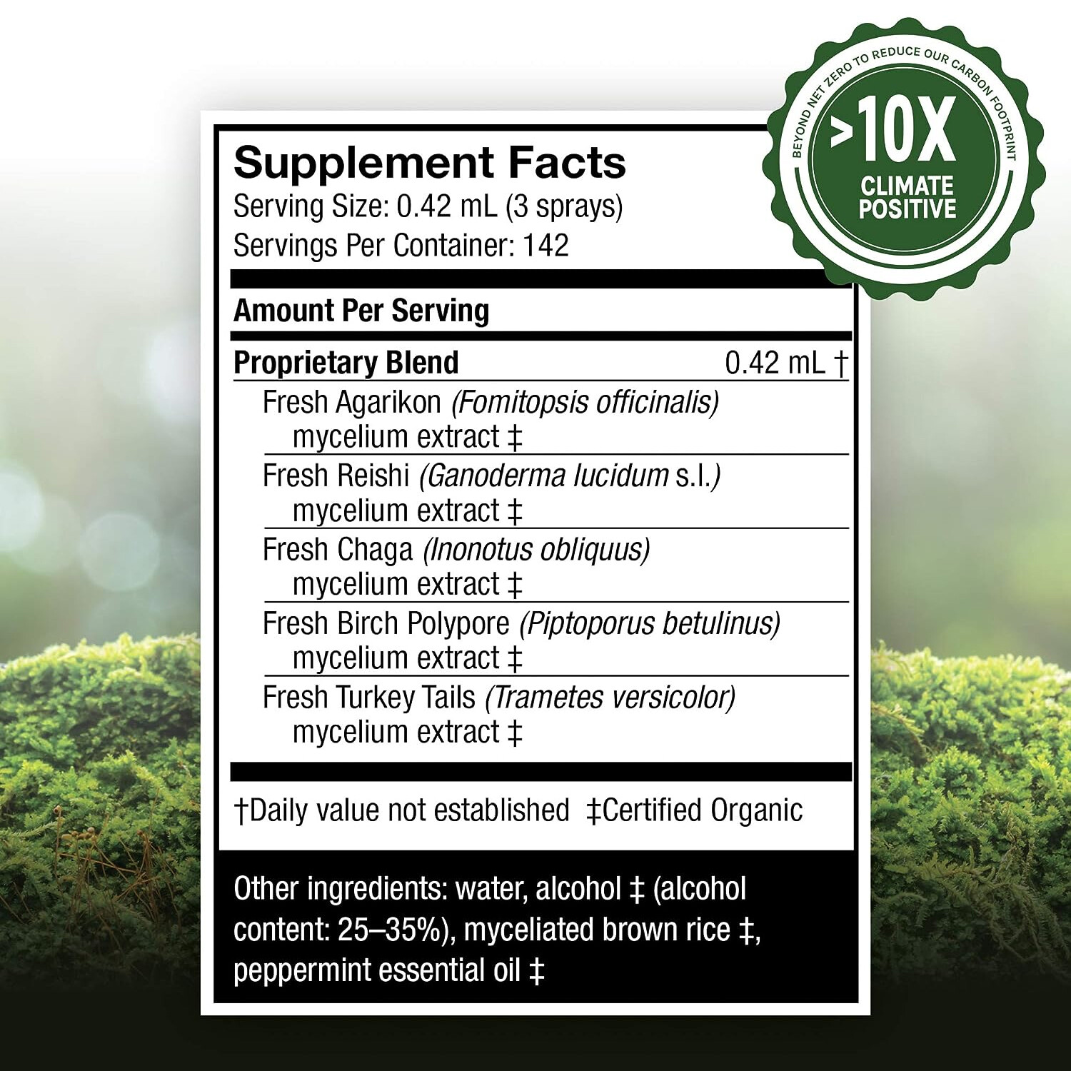 Host Defense MycoShield Spray, Immune Support, Peppermint, 2 Fluid Ounces
