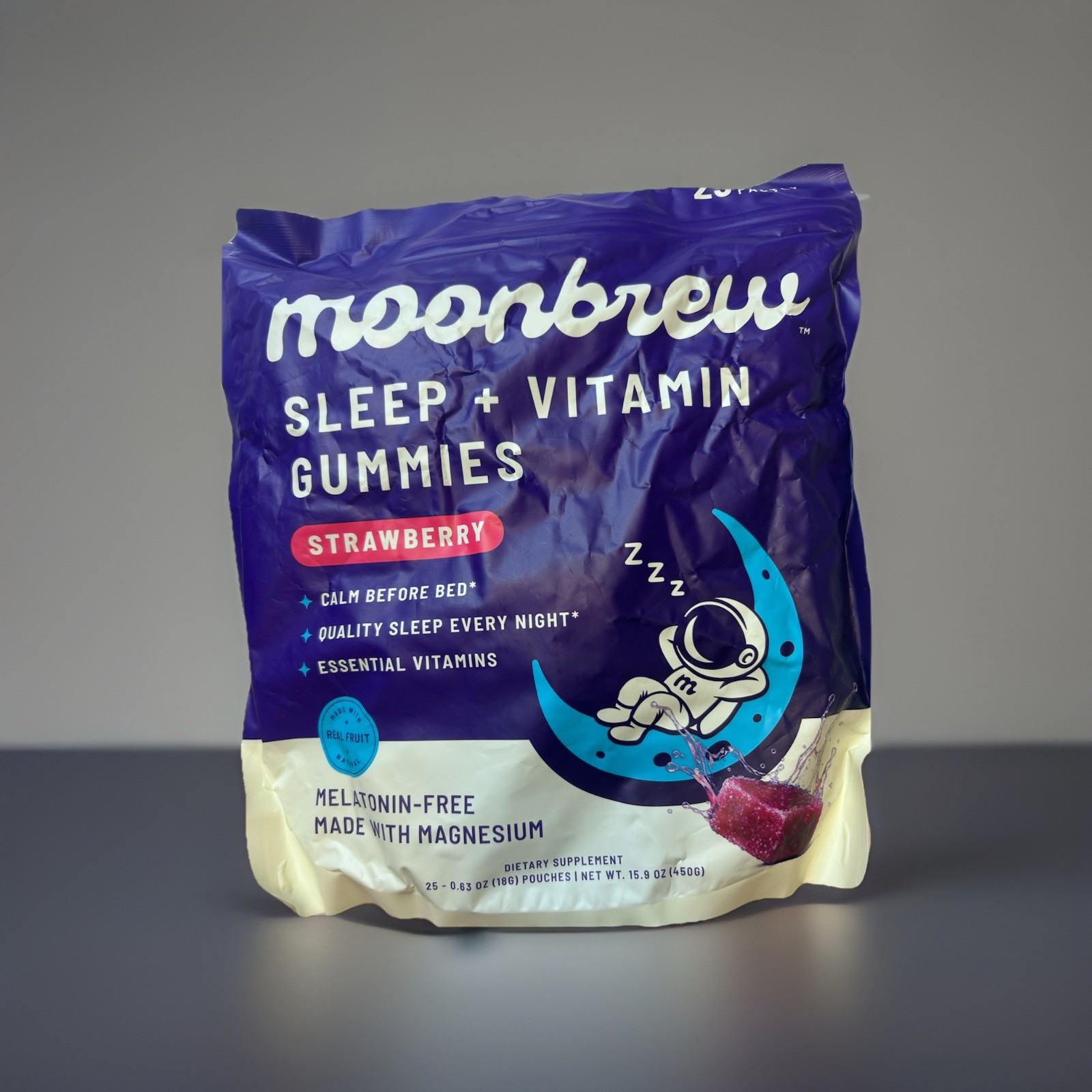 MoonBrew Melatonin-Free Sleep Bundle – Caramel Chocolate Powder, Strawberry Gumm