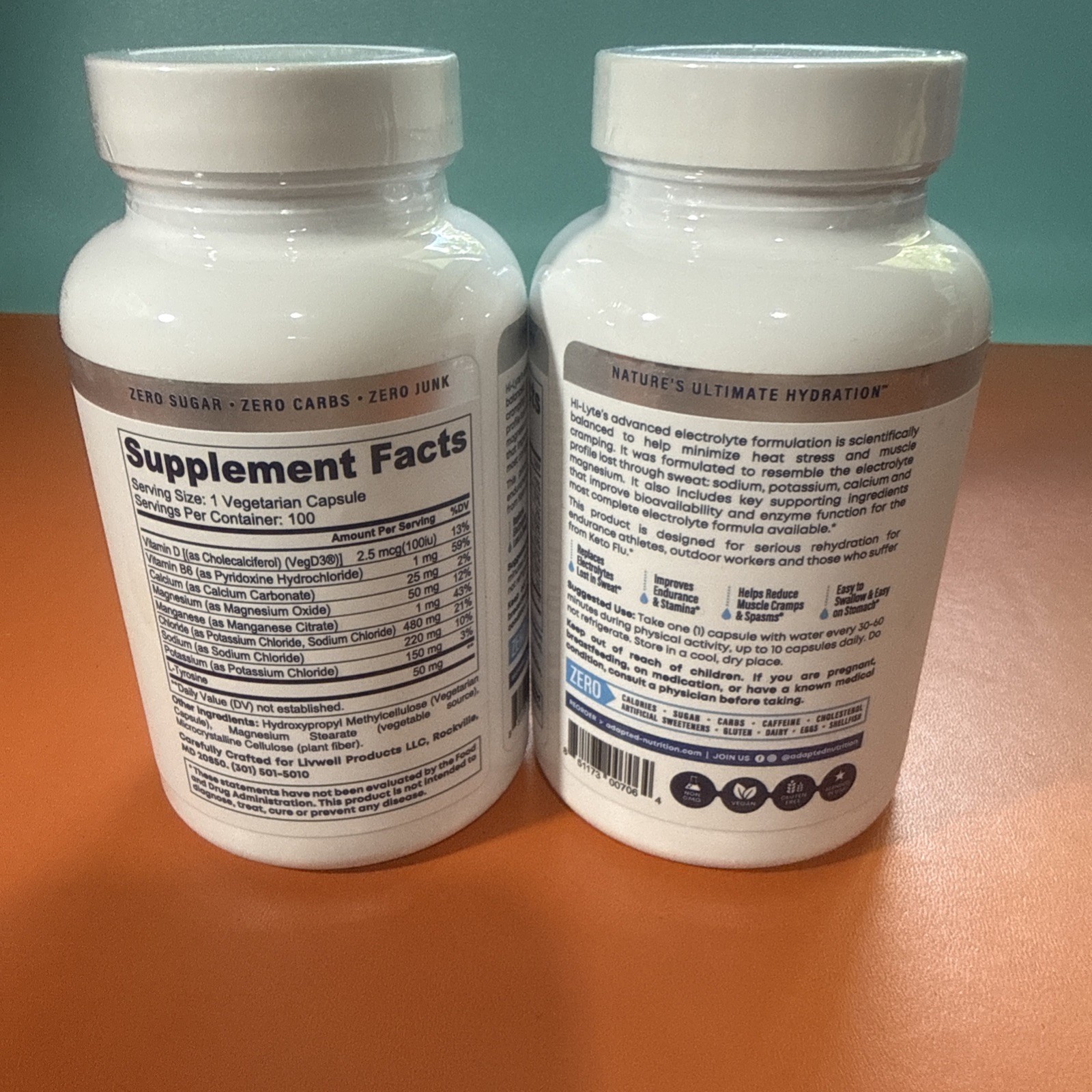 2X Hi Lyte Electrolyte Replacement Caps Keto Friendly Zero Carbs Exp 01/27