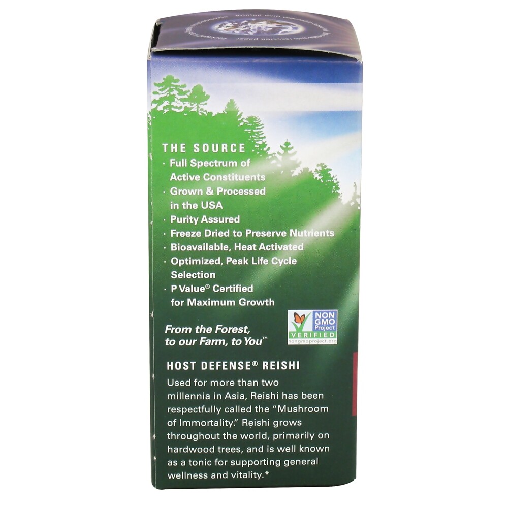 Fungi Perfecti Host Defense Reishi General Wellness Support, 60 Vegetarian Caps