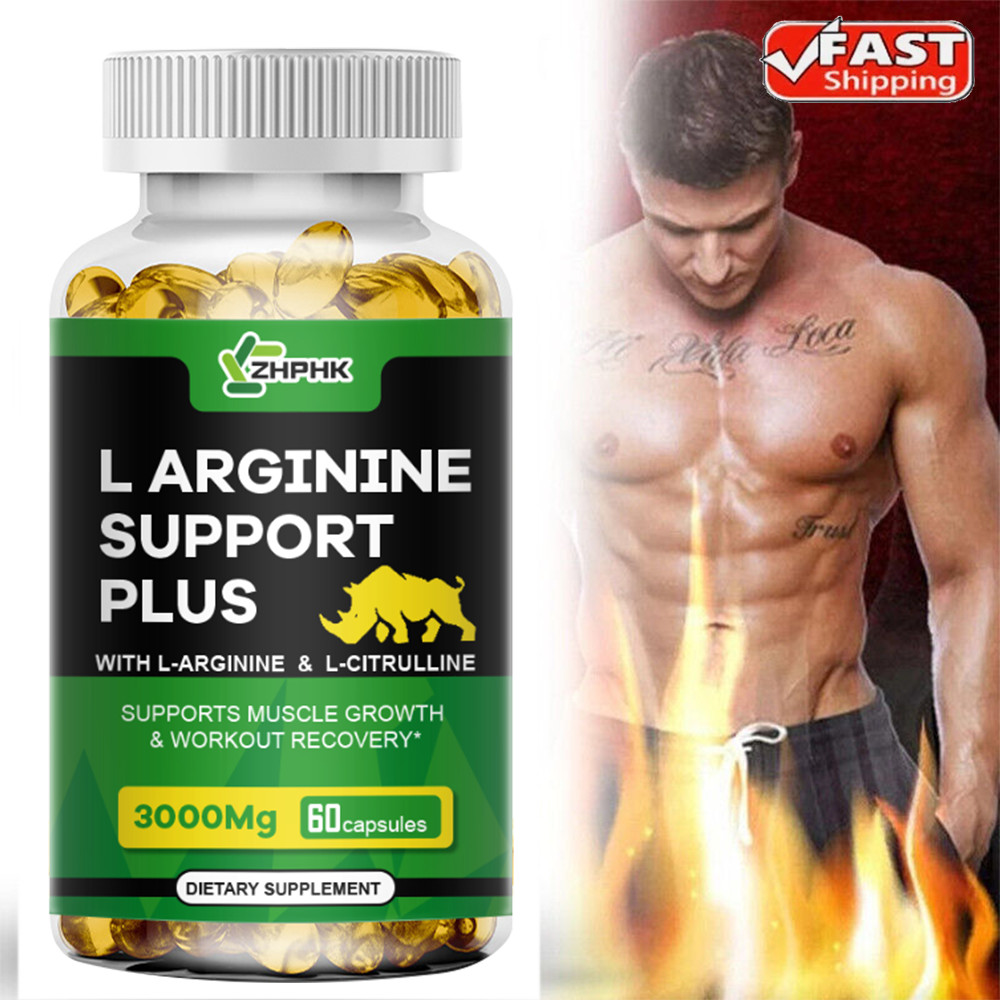 3000mg L-Arginine, Nitric Oxide,Testosterone Booster Mens Blood Flow Supplement