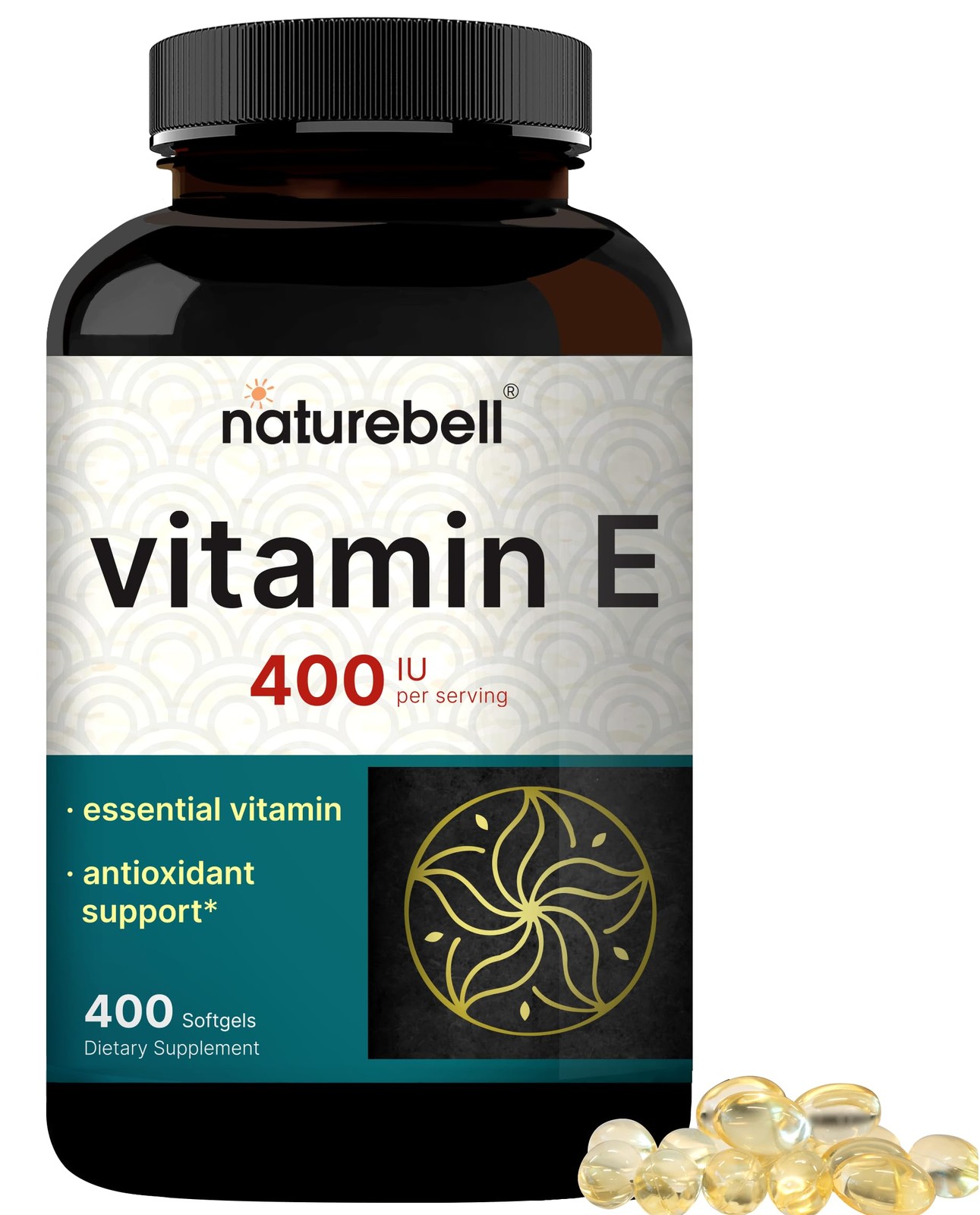 NatureBell Vitamin E Oil Softgels, 400iu Per Serving, 400 Count (Pack of 1)