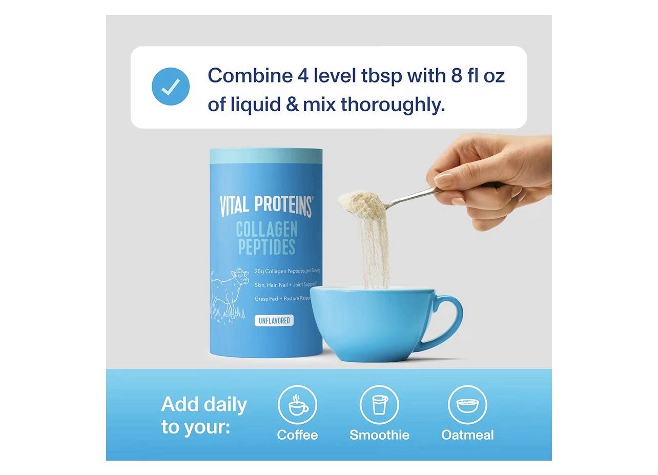Vital Proteins Collagen Peptides Powder Unflavored Grass Fed Gluten-Free 9.33 oz
