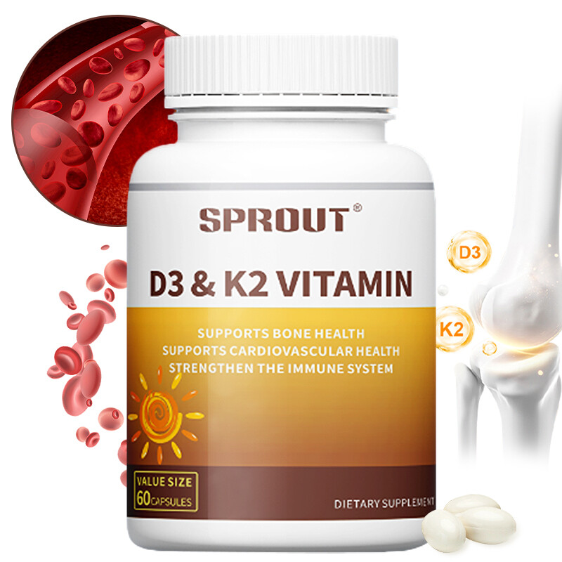 Vitamin K2 (MK7) w/ D3 Bone & Heart Health Non GMO & Gluten Free Easy to Swallow