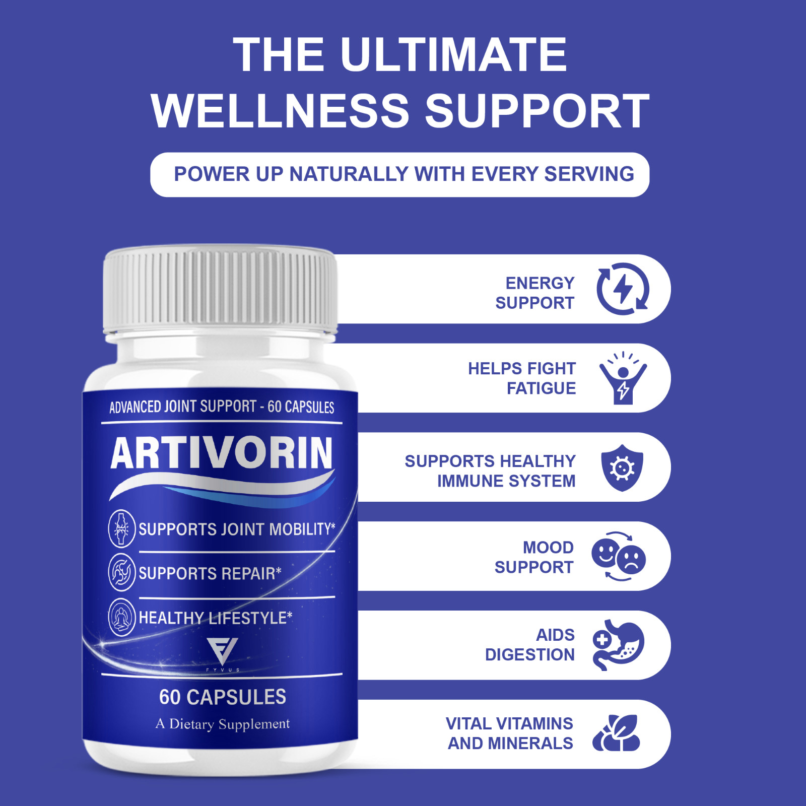 (5 Pack) Artivorin Advanced Joint Support, Artivorin Pills (300 Capsules)