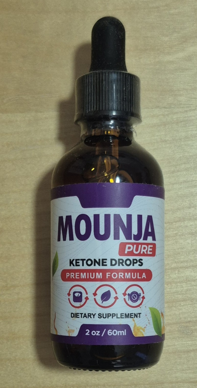 Mounja Pure Ketone Drops Keto Weight Management Lemon Liquid 2 fl oz