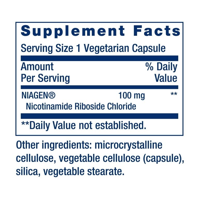 Life Extensions NAD+ Nicotinamide Riboside