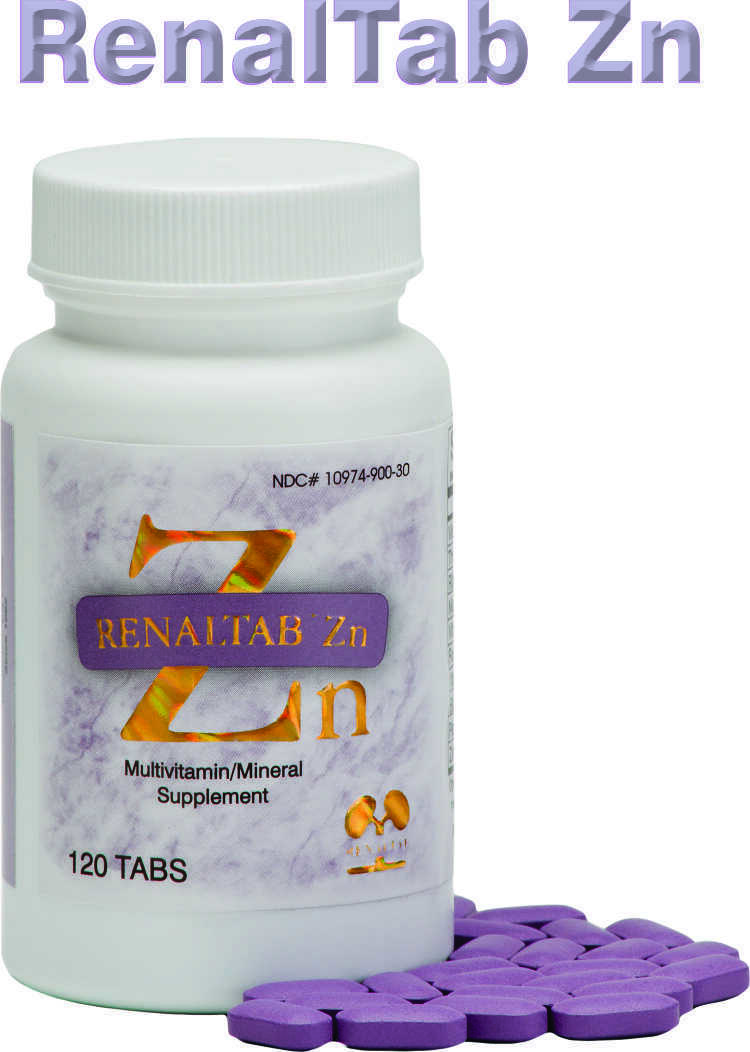 RENALTAB Zn, 4 MONTHS SUPPLY (COMPARES DIALYVITE+ZINC 15, 100TABS)
