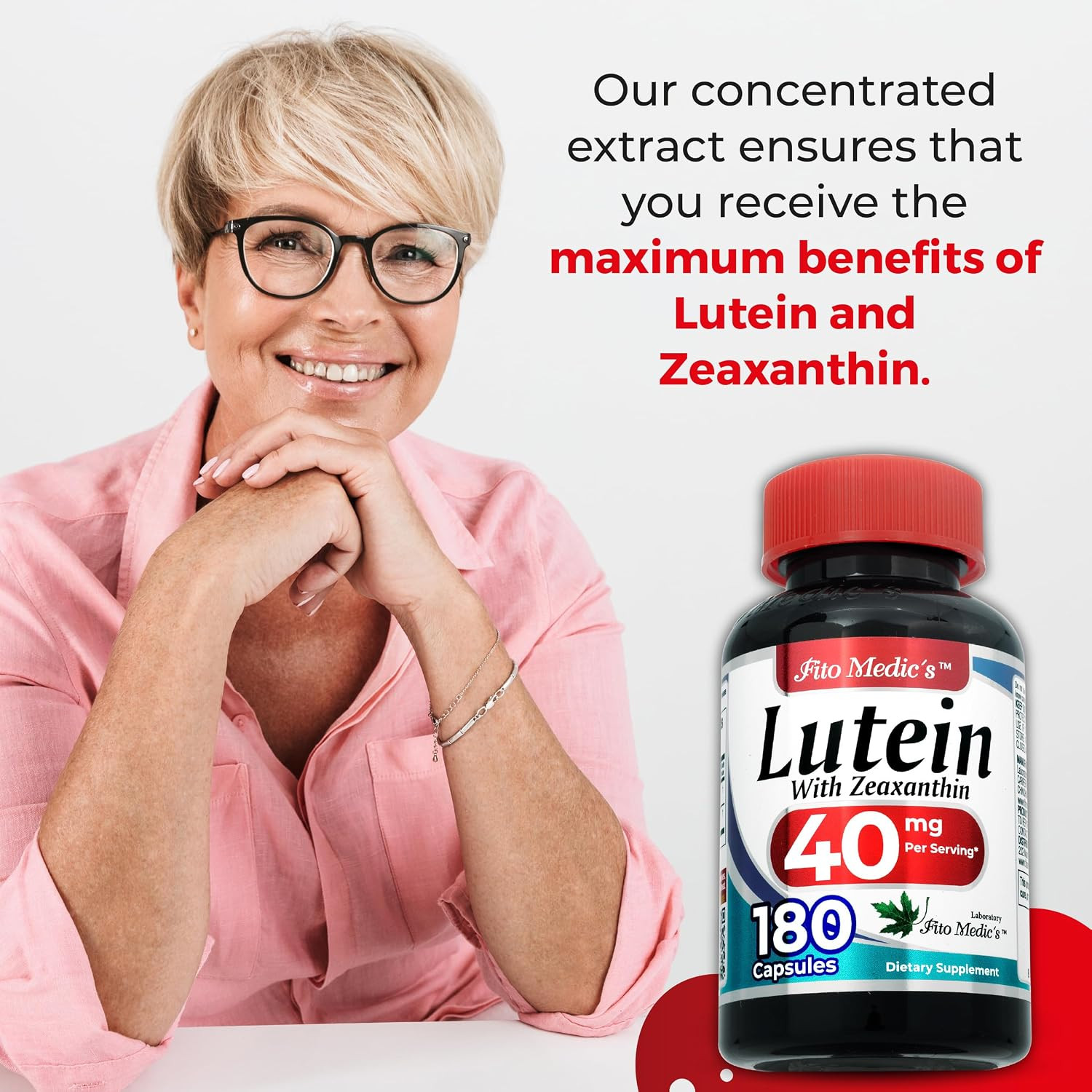 FITO MEDIC’S Lab Lutein Supplement with Zeaxanthin Botanical Formula (180 Caps)