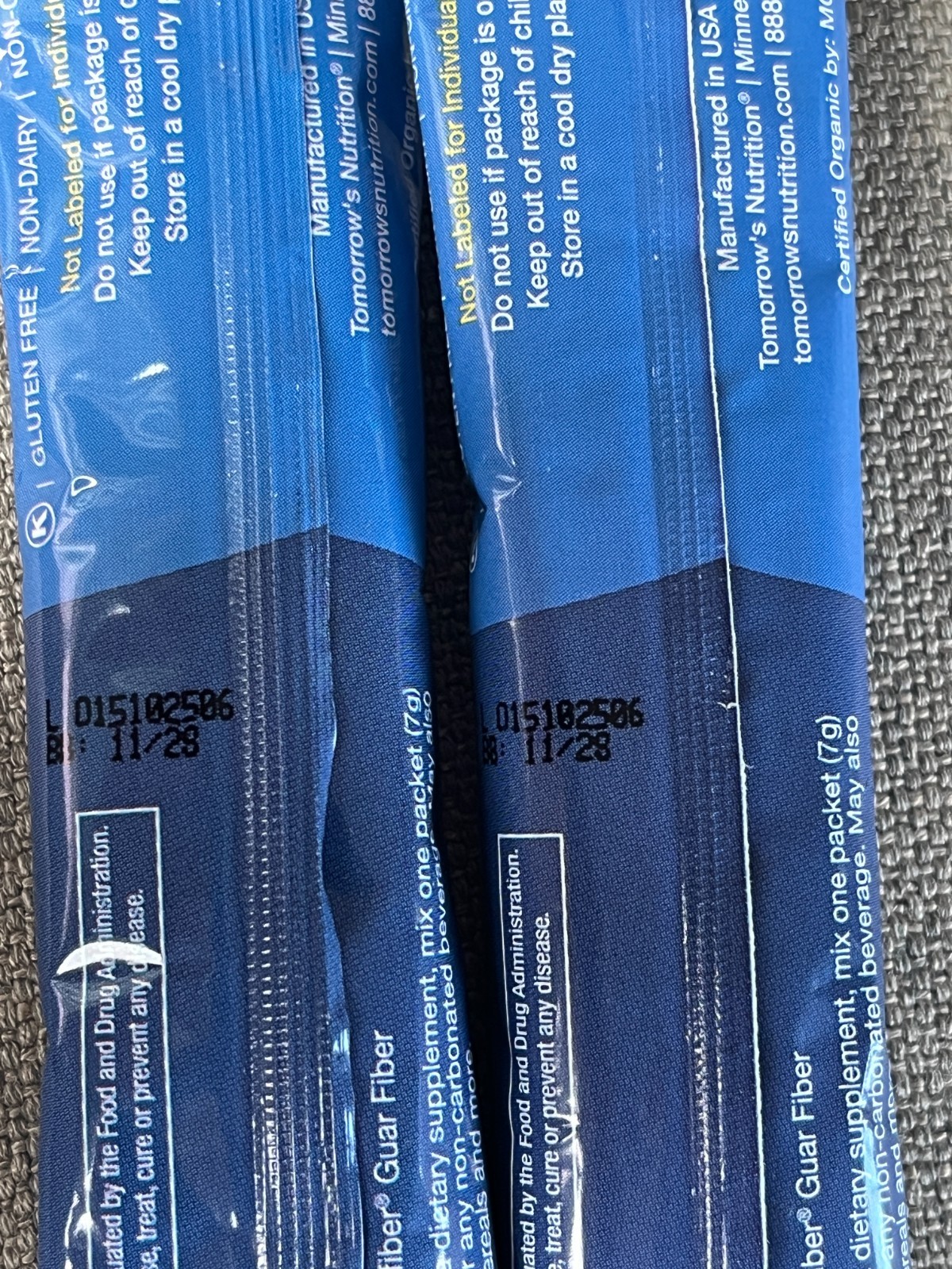 SunFiber GI, Organic SunFiber, Regular Girl Travel Packets Lot of 6 Sachets