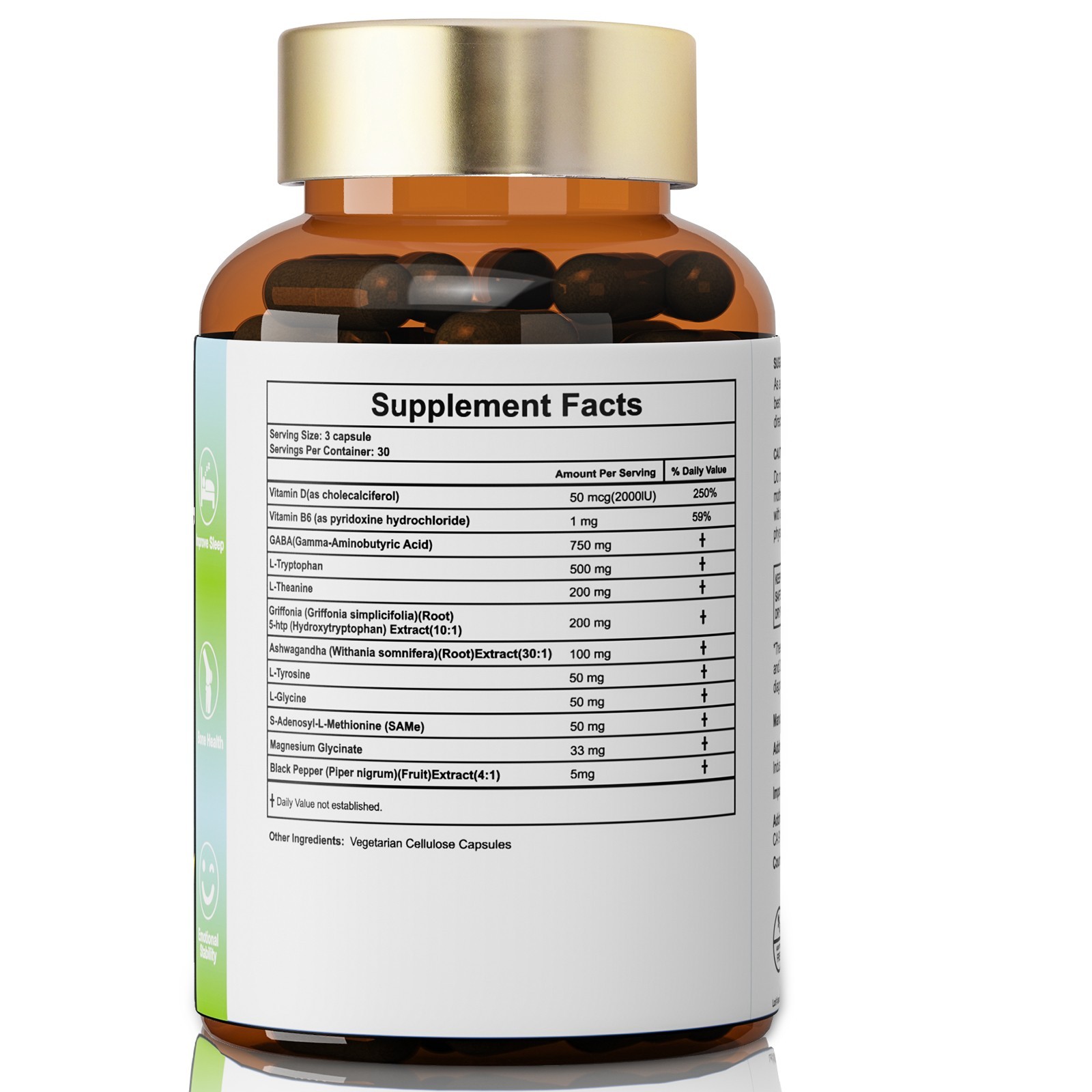 5-HTP, Ashwagandha, GABA+12 Ingredients for Sleep Aid, Relaxation & Rejuvenation