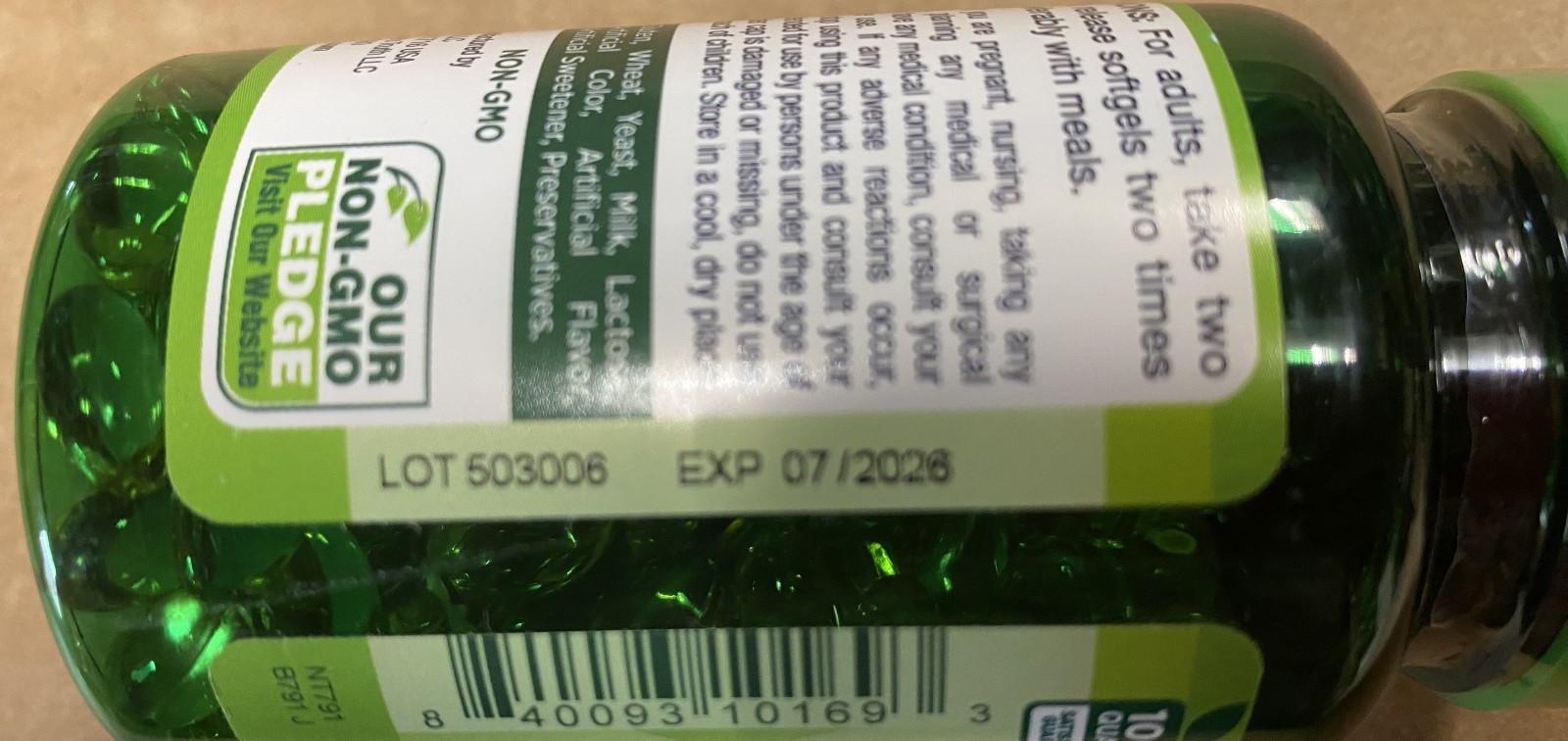 2 Pack Nature’s Truth Odorless Garlic Extract 2,400 mg Softgels 120ct Exp 7/2026
