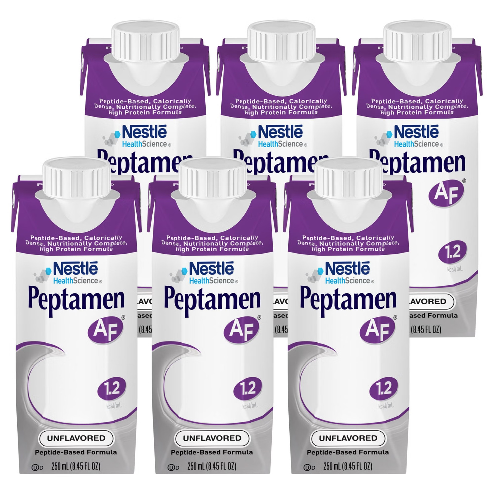 Nestle Peptamen AF Tube Feeding Formula Unflavored 250 mL Carton 24 Ct