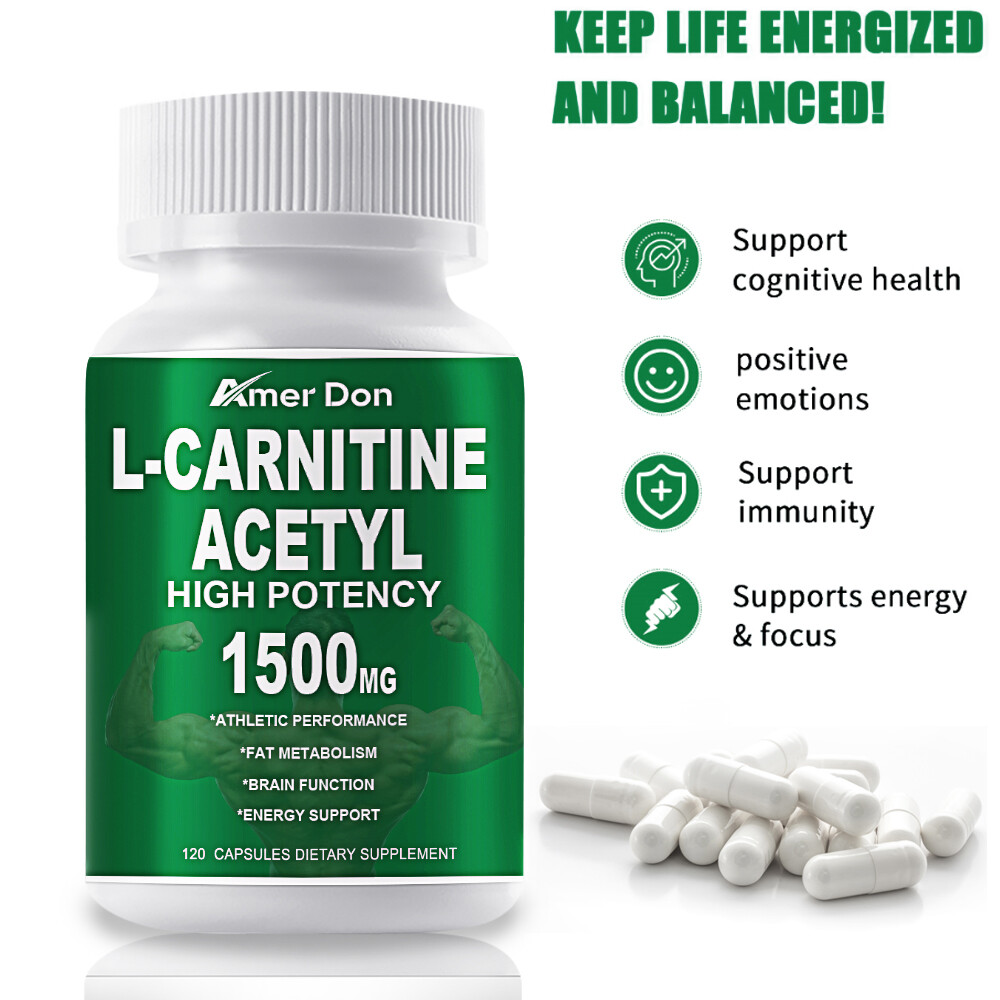 ACETYL L-CARNITINE 1500mg Capsules Nervous System Health Antioxidant Supplement