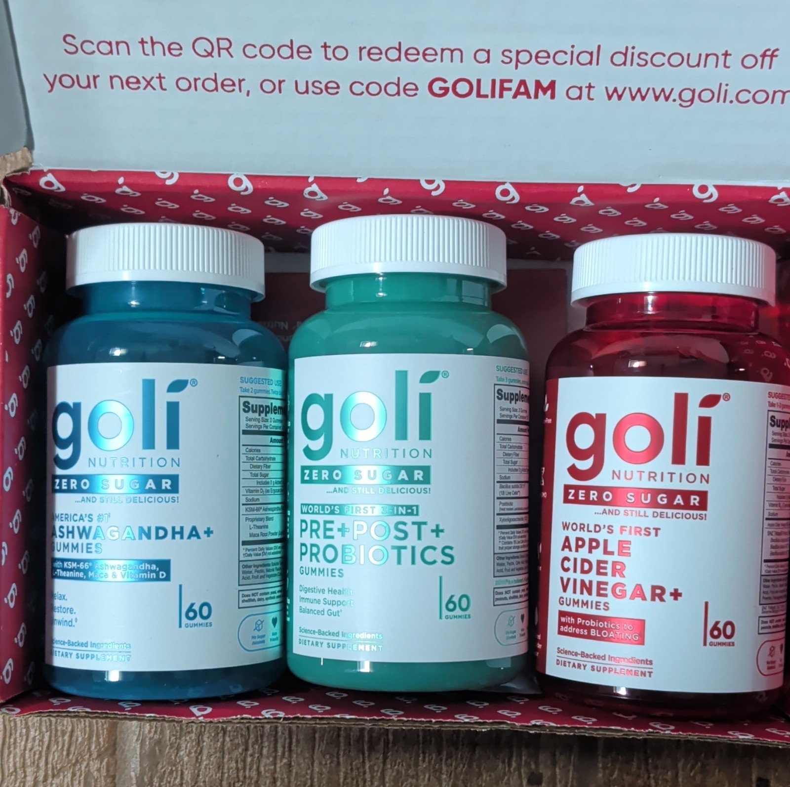 Goli Zero Sugar Trio – 180 count