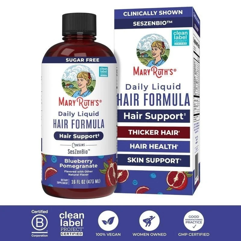 Daily MaryRuth’s Liquid Hair Formula – Hair Support – Thicker Hair for Women16oz