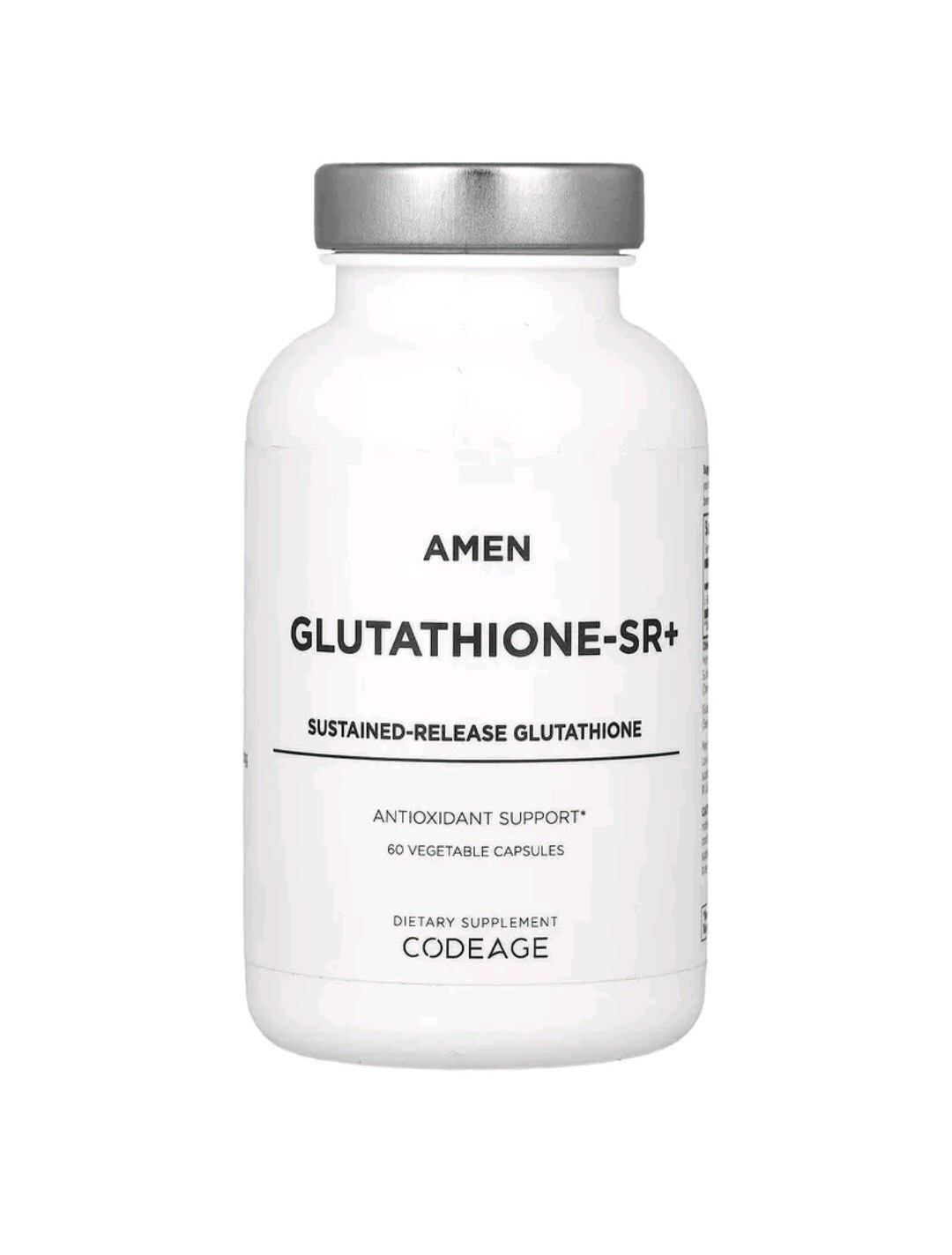 Amen Glutathione-SR+, Sustained-Release L-Glutathione 60 ct EXP 09/2026