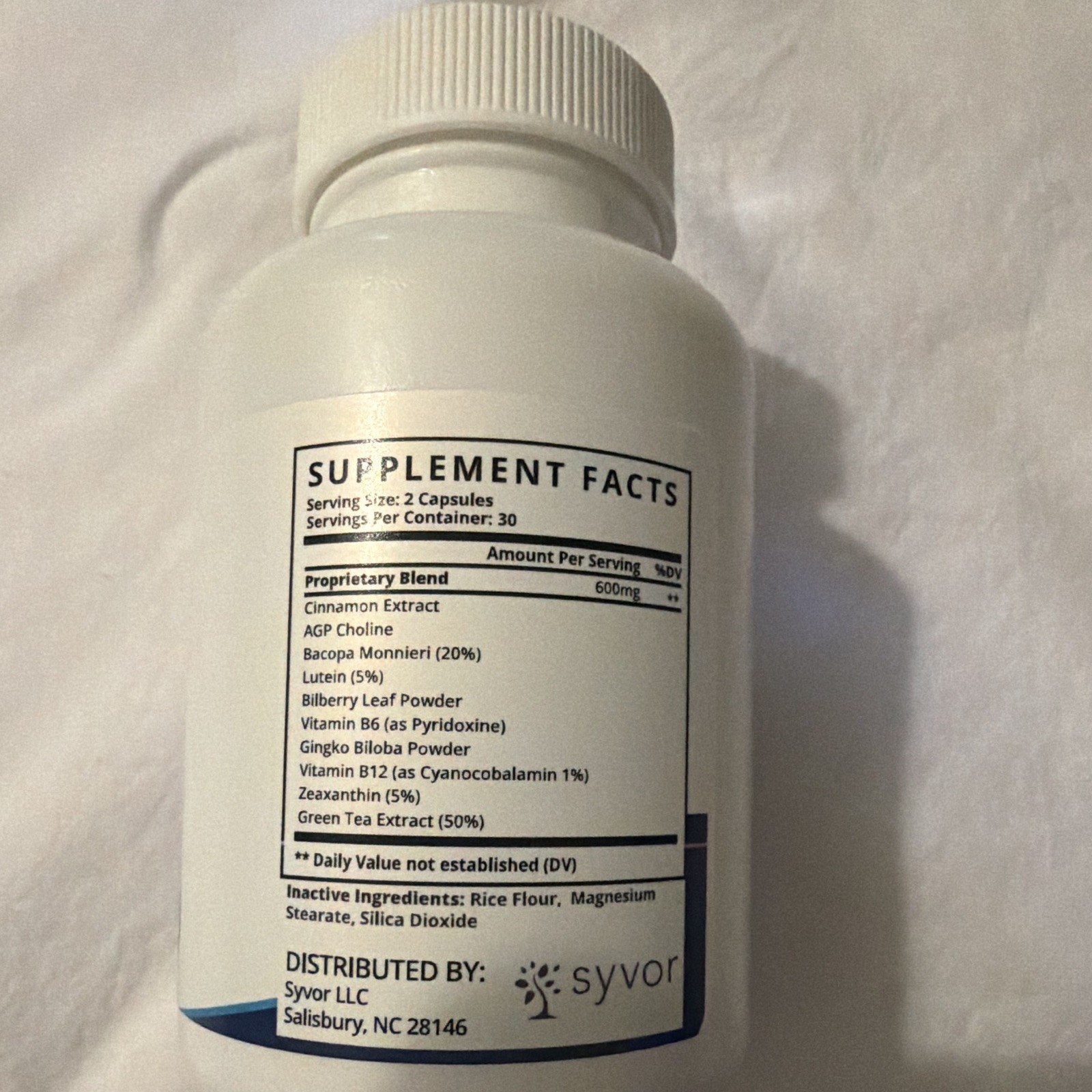 Syvor Memo Genesis Brain & Nervous System Supplement 60 Capsules Exp 12/2027