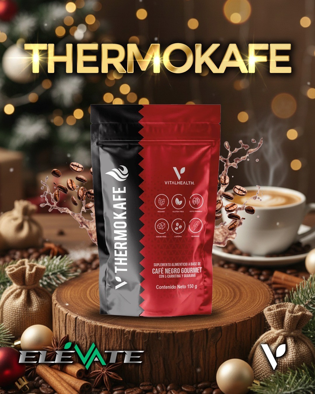 VitalHealth ThermoKafe Gourmet Dark Roast Coffee Jan / 07/2027