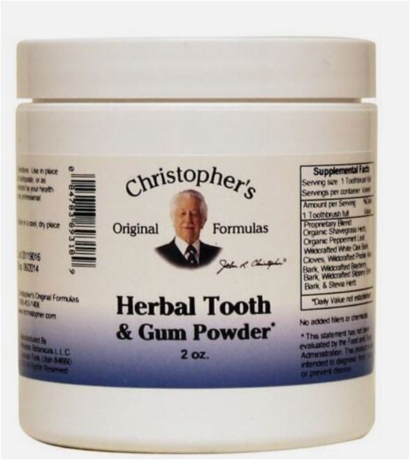 Dr. Christopher’s Herbal Tooth & Gum Powder 2 oz. 7/2030