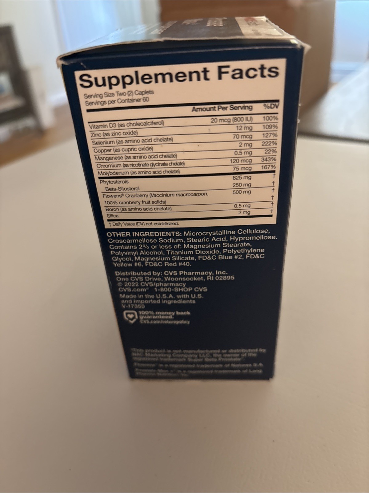CVS Health Prostate Max+ Beta-Sitosterol Vitamin D3 Value Size 120 Exp 05/27