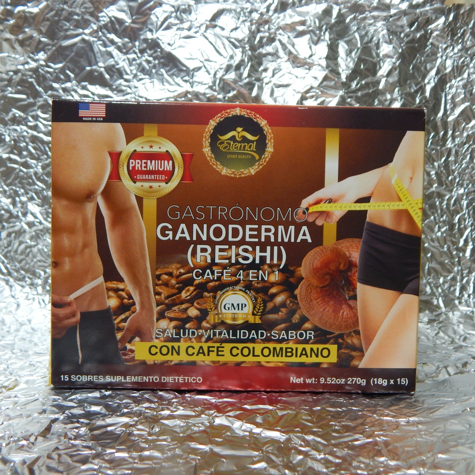 Ganoderma Reishi 4 in 1 colombiano coffee/cafe ETERNAL SPIRITBEAUTY ORIGINAL