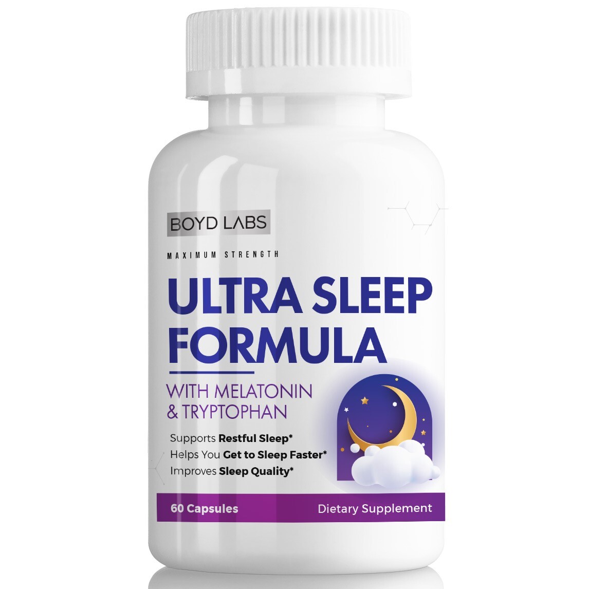 Boyd Labs Ultra Sleep Formula with Melatonin and Tryptophan – 60 Capsules