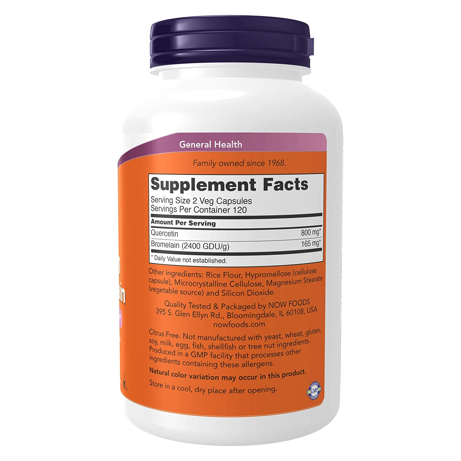 NOW FOODS Quercetin with Bromelain 240 Veg Capsules