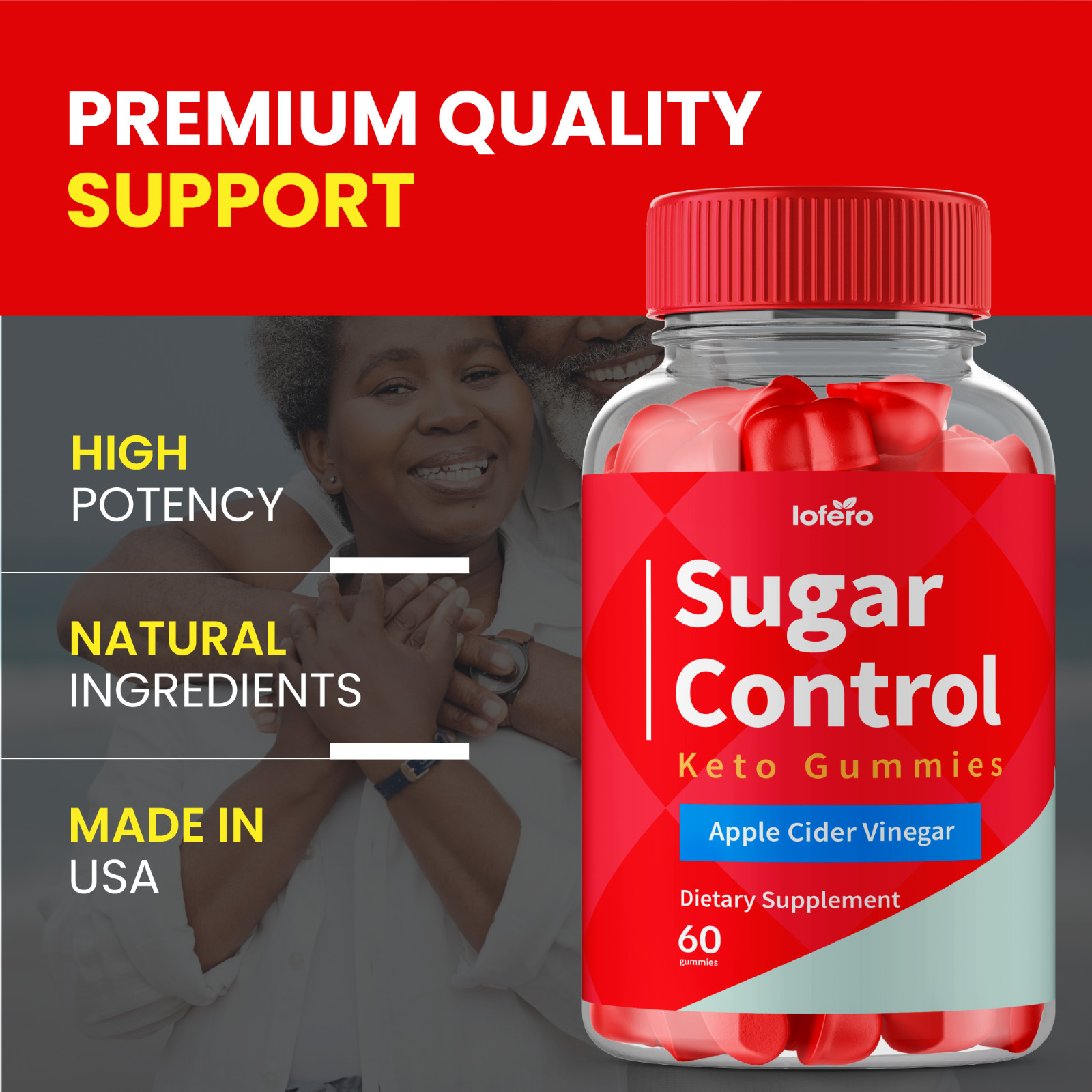 (3 Pack) Sugar Control Keto ACV Gummies 1000MG SugarControl Vitamin (180Ct)