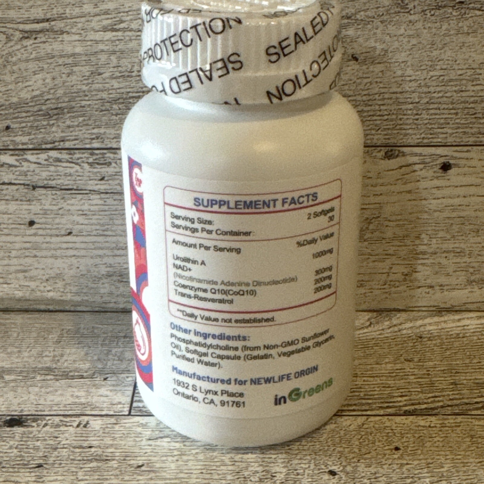 Liposomal Urolithin A Supplement, Resveratrol, Betaine, CoQ10, 60 ct
